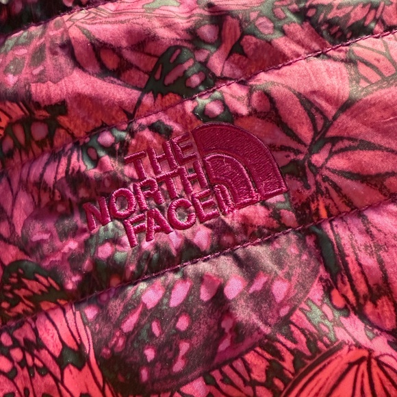The North Face Pink Reversible Butterfly Patterned Jacket & Spyder Snowpants - Picture 2 of 14